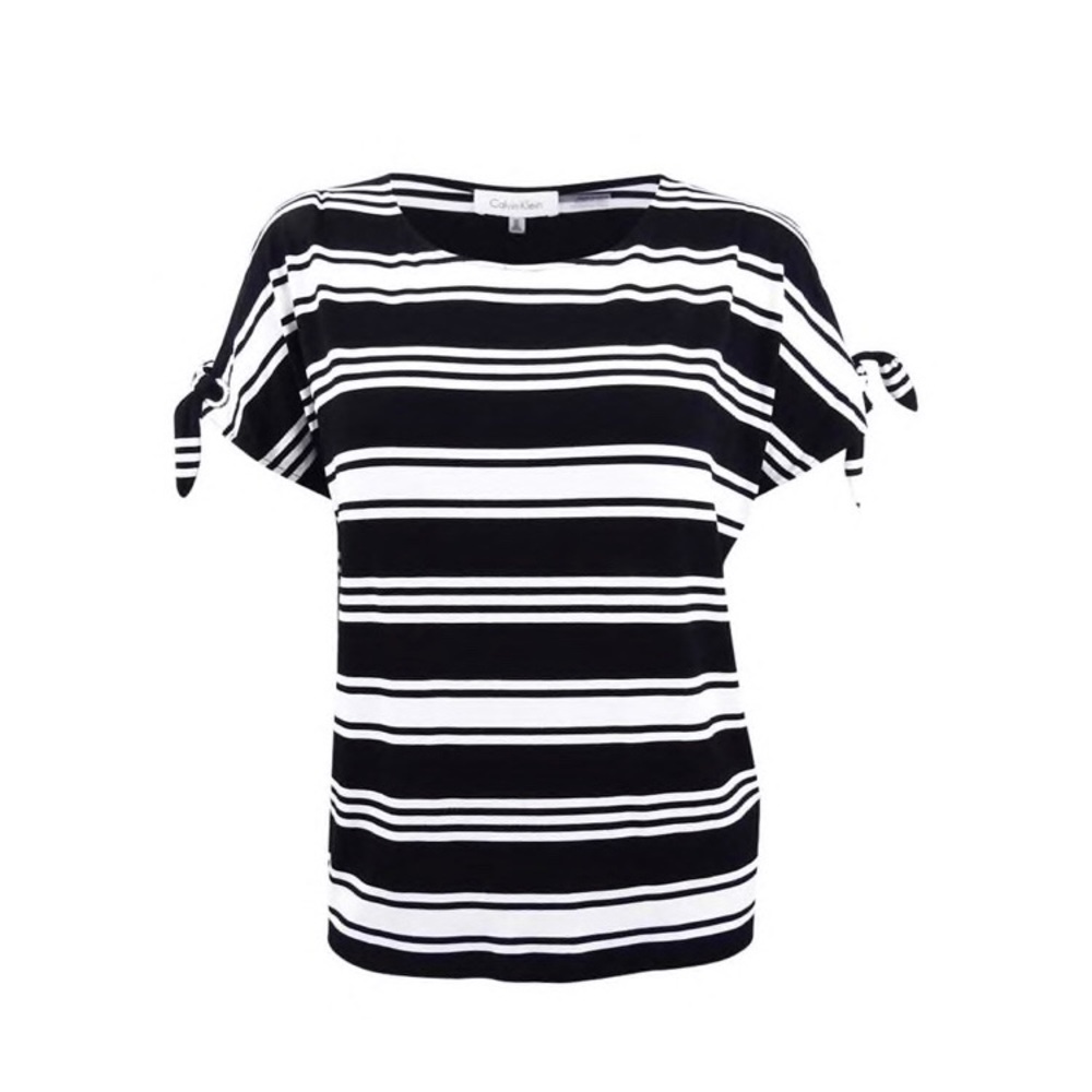🖤Calvin Klein cold shoulder top black and white